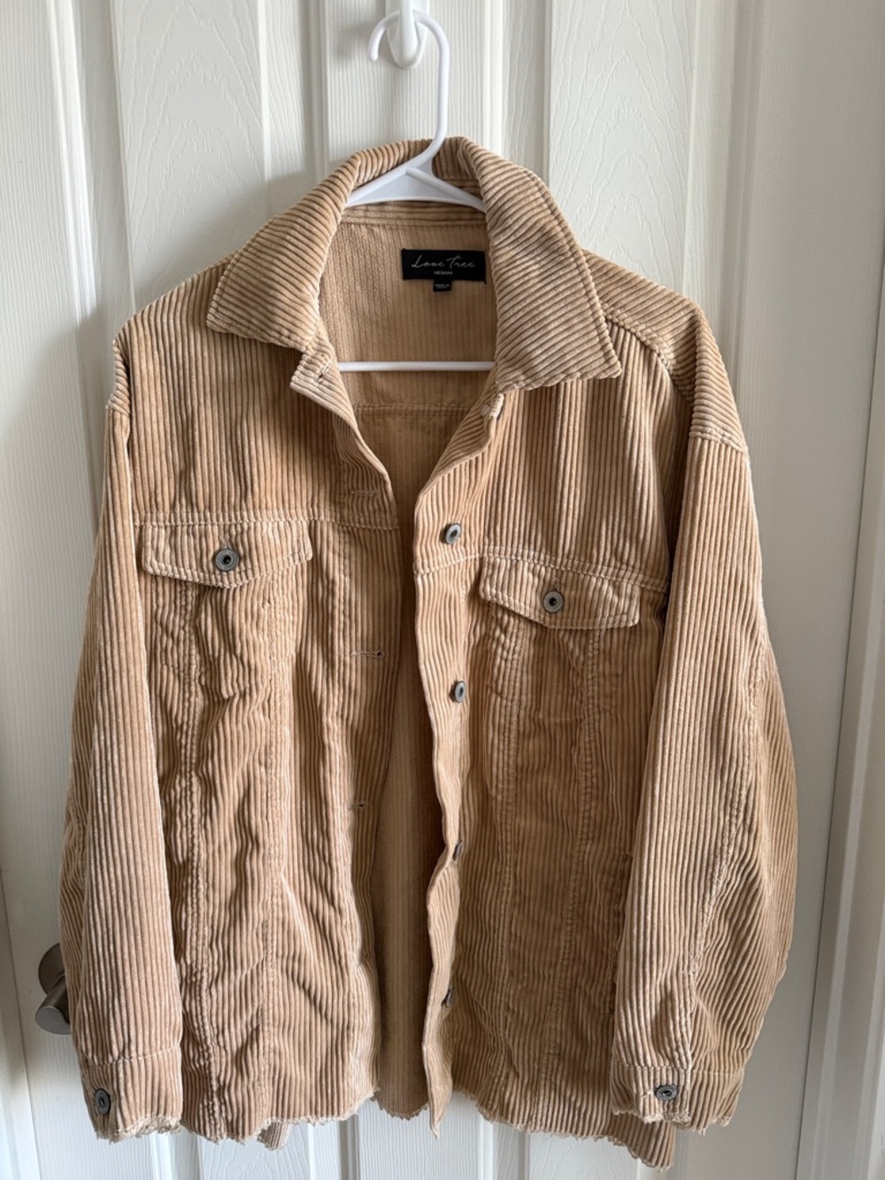 Love Tree Corduroy Shirt Jacket - Camel